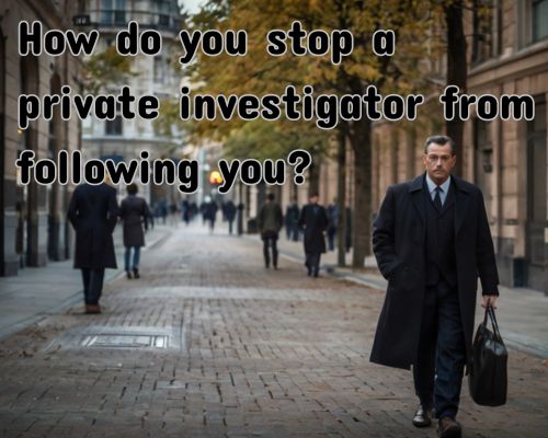 someone being followed by a private investigator
