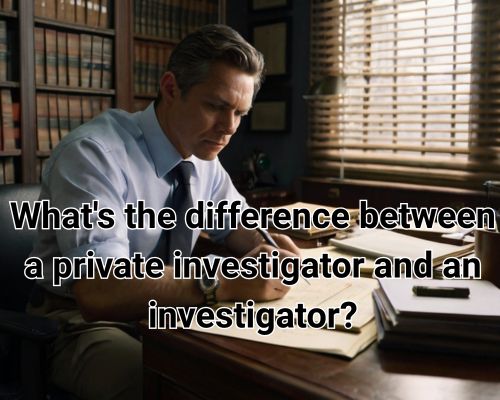 a PI doing investigations with notes and files scatter the desk