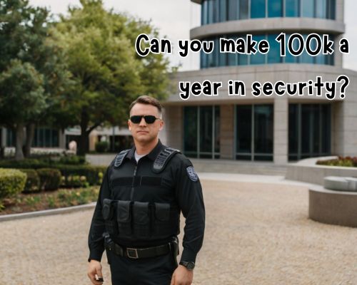 An officer standing still, observing all.
